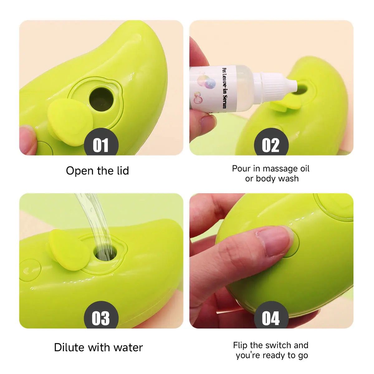 3 En 1 Cepillo De Vapor Para Perro gatos